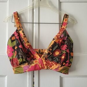Kitty And Vibe Margot Floral Banded Bikini Top Size G(-) Small Band Large Bust